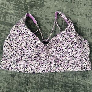 Athleta Strappy Sports Bra - Purple and Black